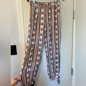 Sozy boho open leg pants size M